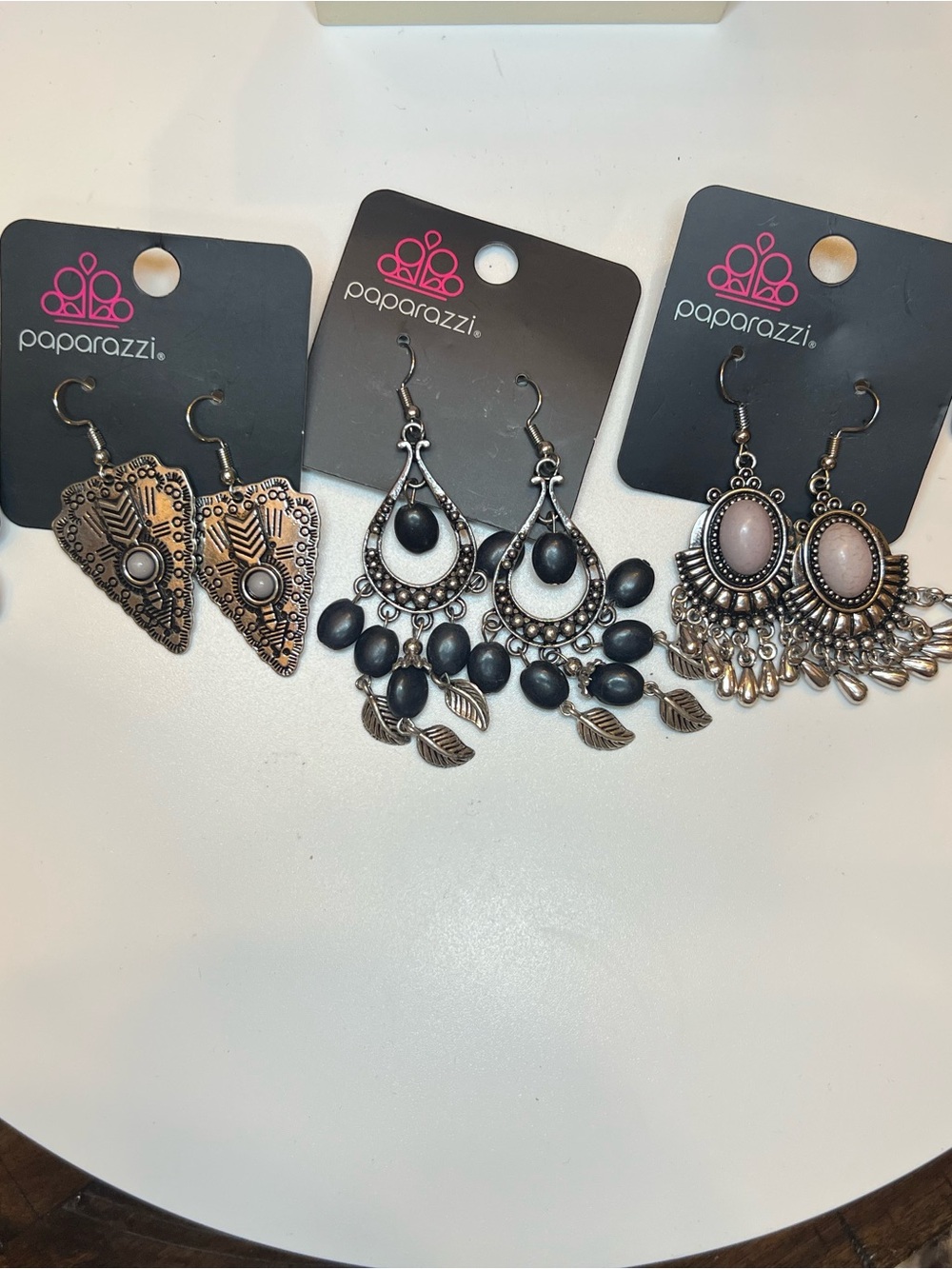 Lot of 5 Paparazzi Mixed-Metal Dangle Earrings Lot A039
